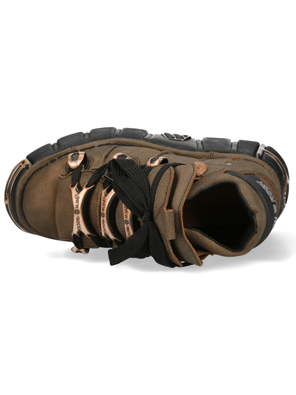 NEW ROCK Women's Ankle Boots With Copper Hardware Details