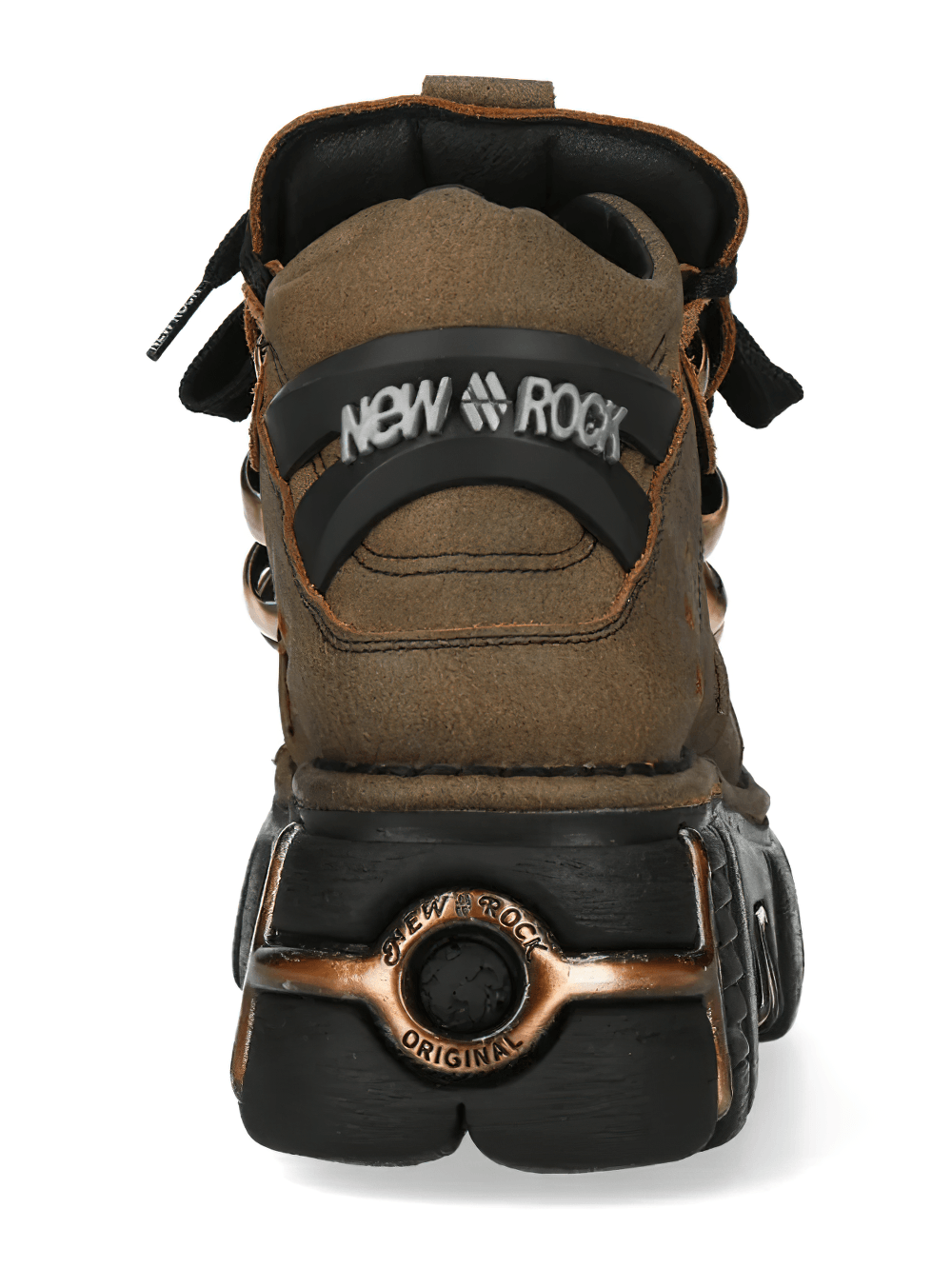 NEW ROCK Women's Ankle Boots With Copper Hardware Details