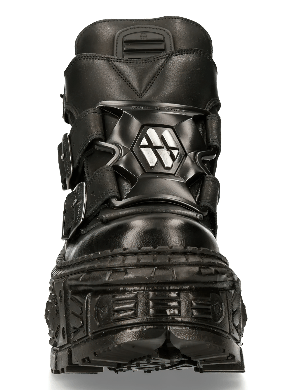NEW ROCK Women's Ankle Boots with Industrial Strap Trim