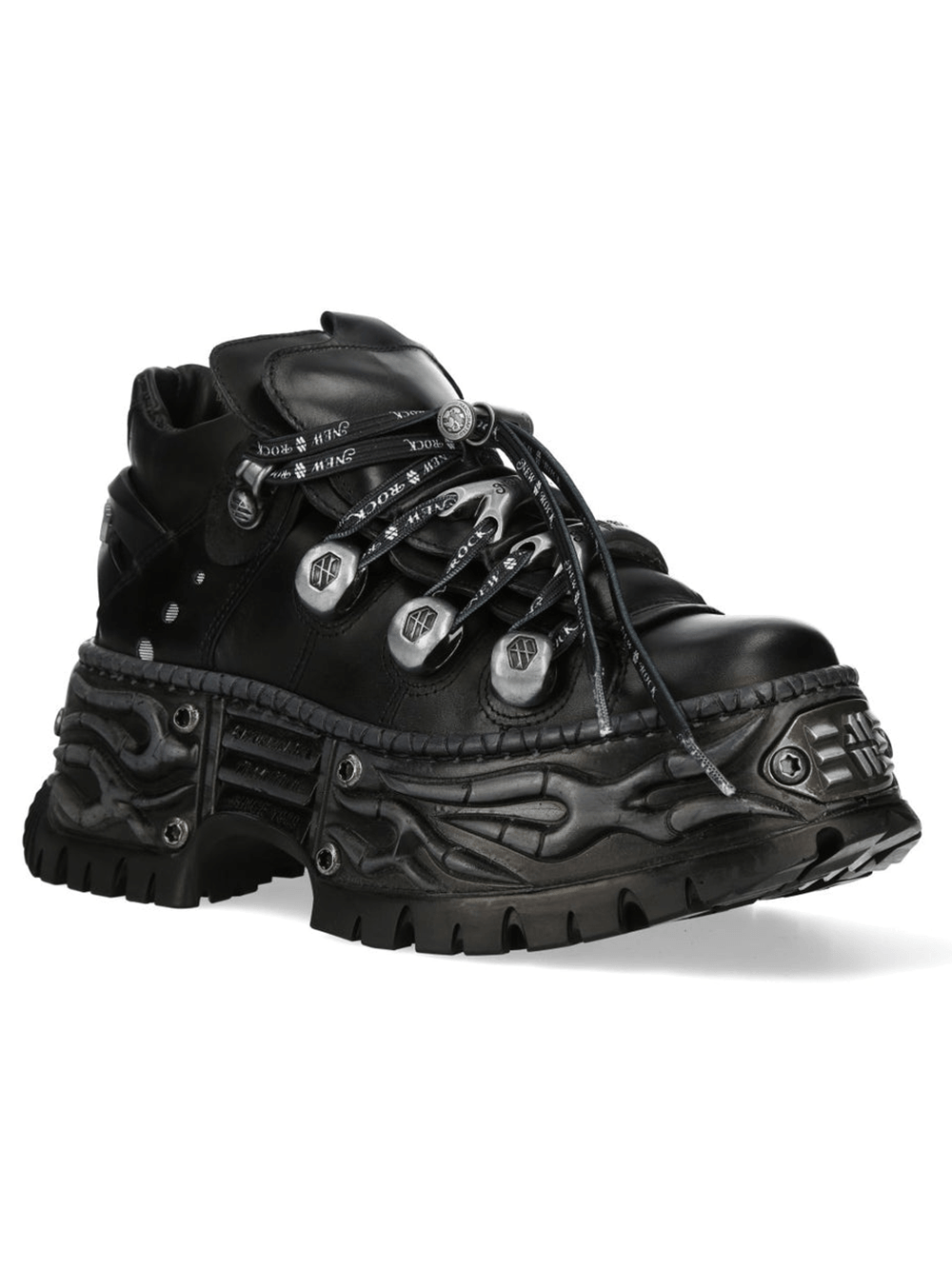 NEW ROCK Women's Black Industrial Platform Shoes