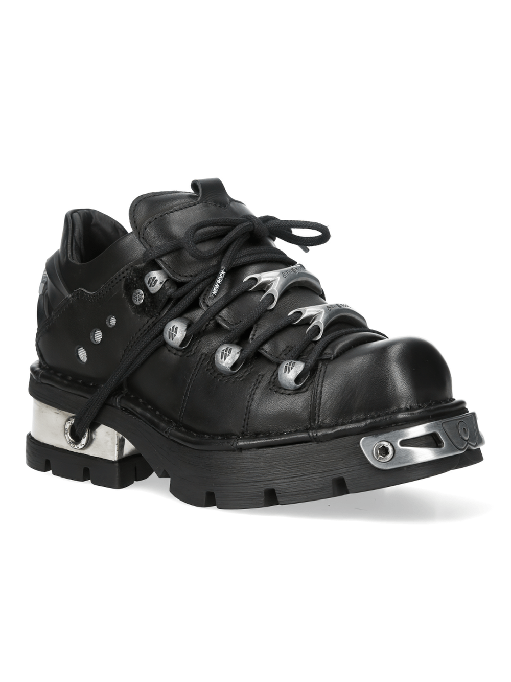 NEW ROCK Women's Black Urban Ankle Boots with Lug Sole