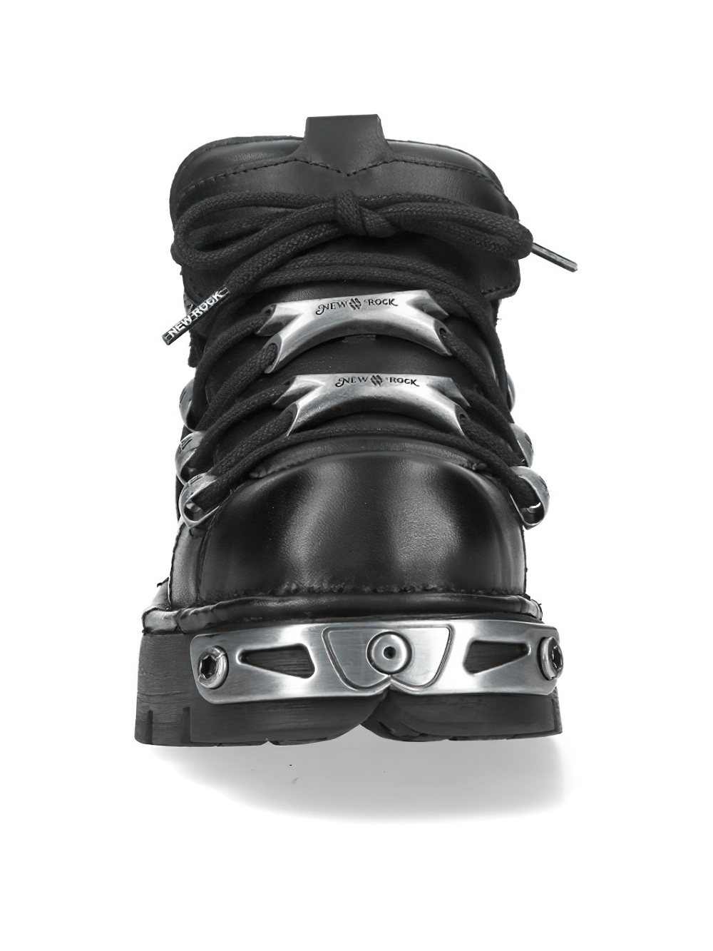 NEW ROCK Women's Black Urban Ankle Boots with Lug Sole