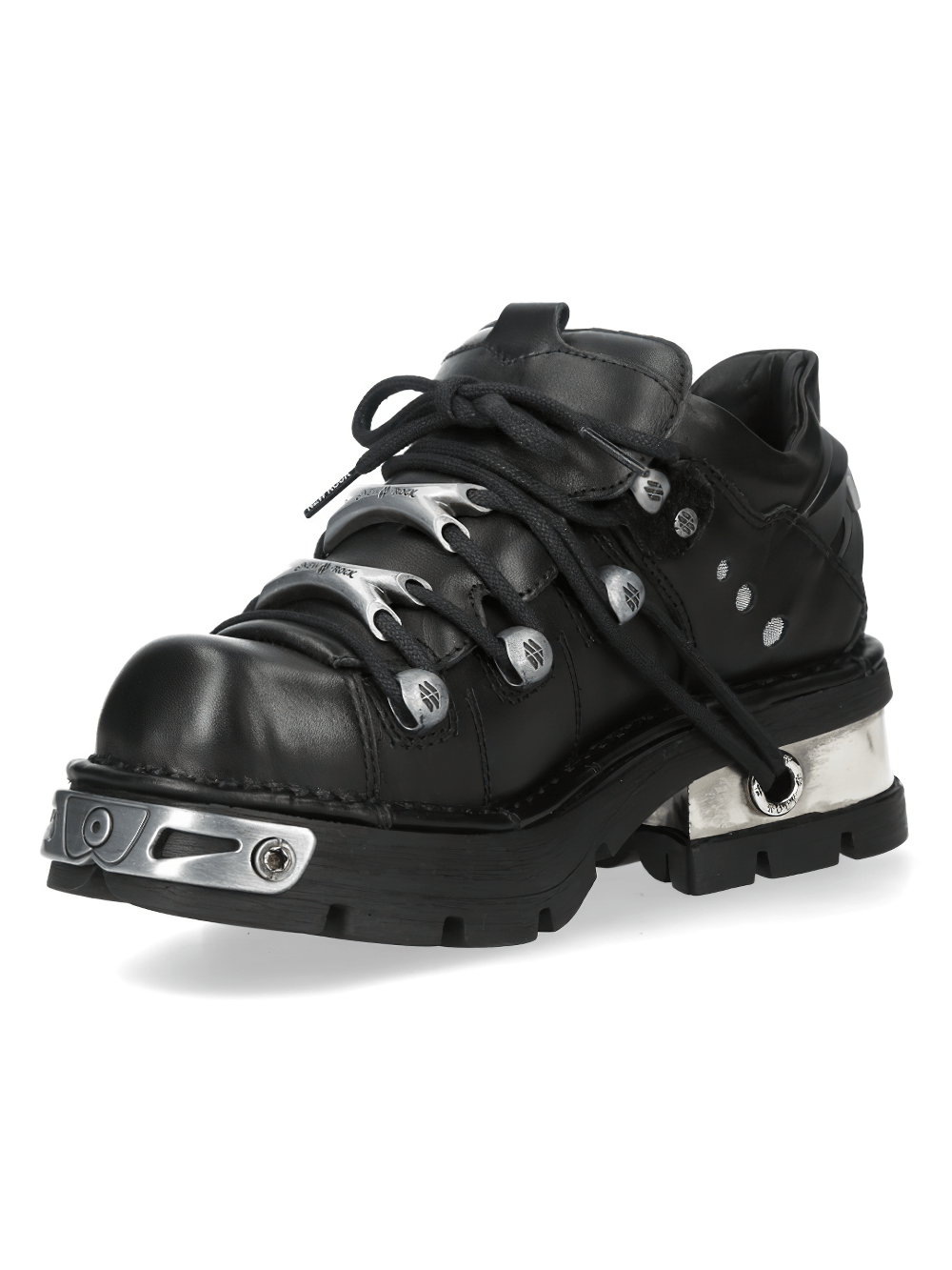 NEW ROCK Women's Black Urban Ankle Boots with Lug Sole
