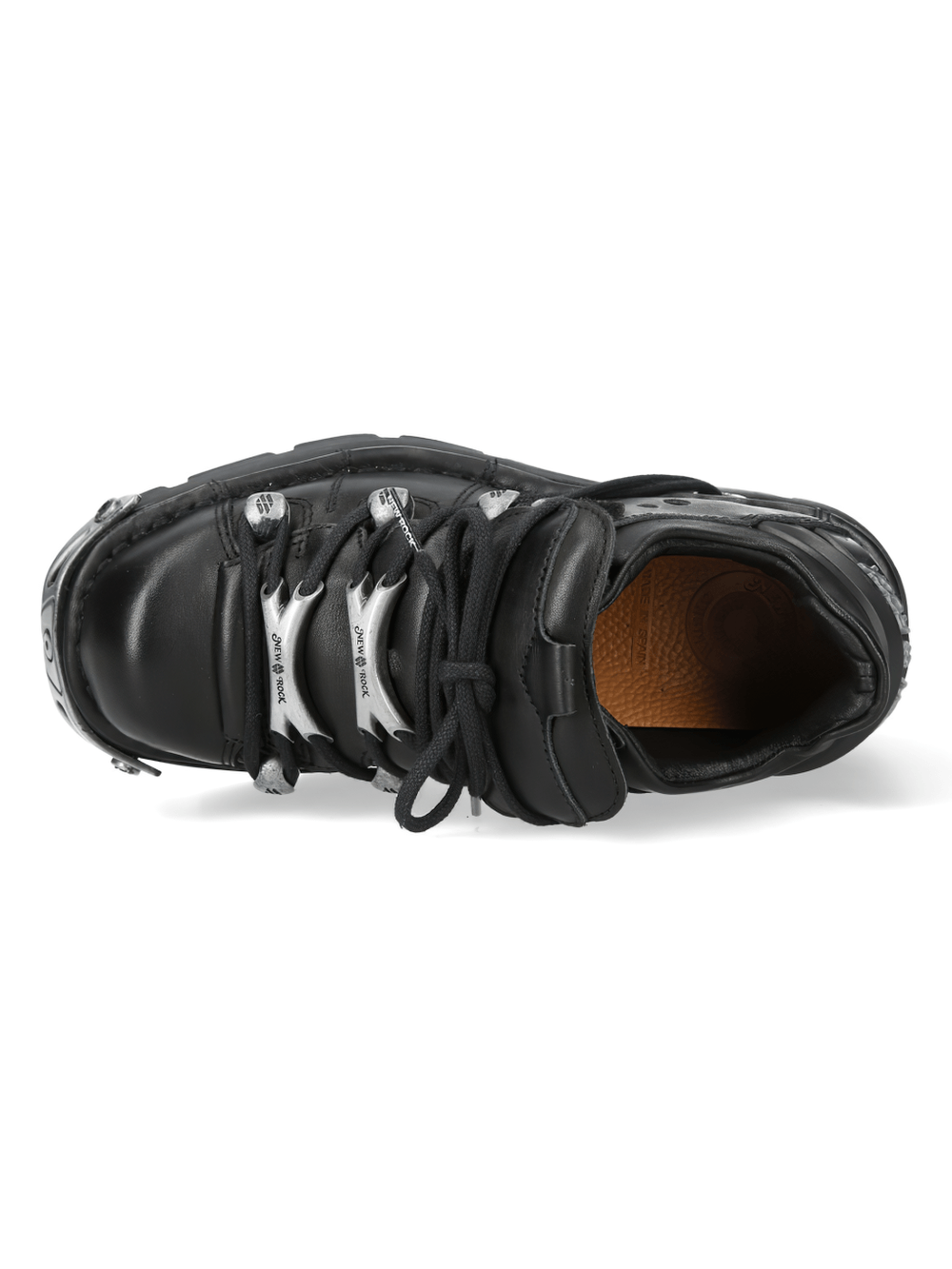 NEW ROCK Women's Black Urban Ankle Boots with Lug Sole