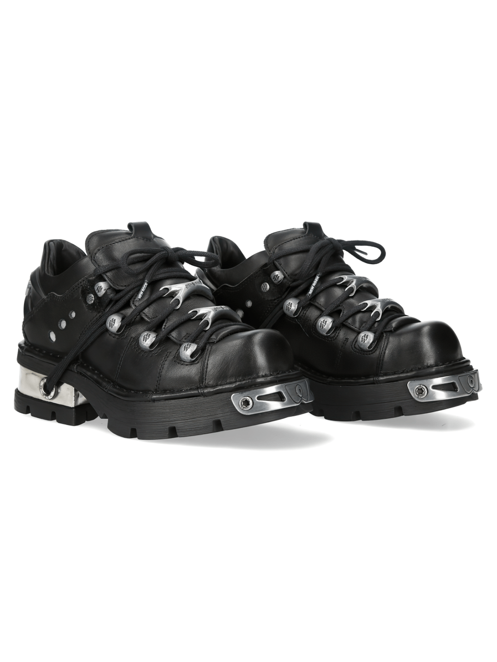 NEW ROCK Women's Black Urban Ankle Boots with Lug Sole