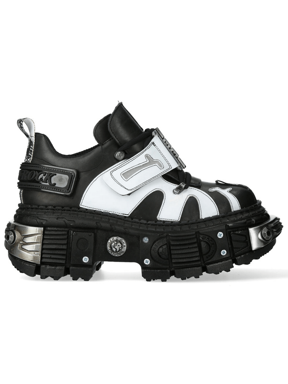 NEW ROCK Women's Cyberpunk Shoes with OverSized Buckle Strap