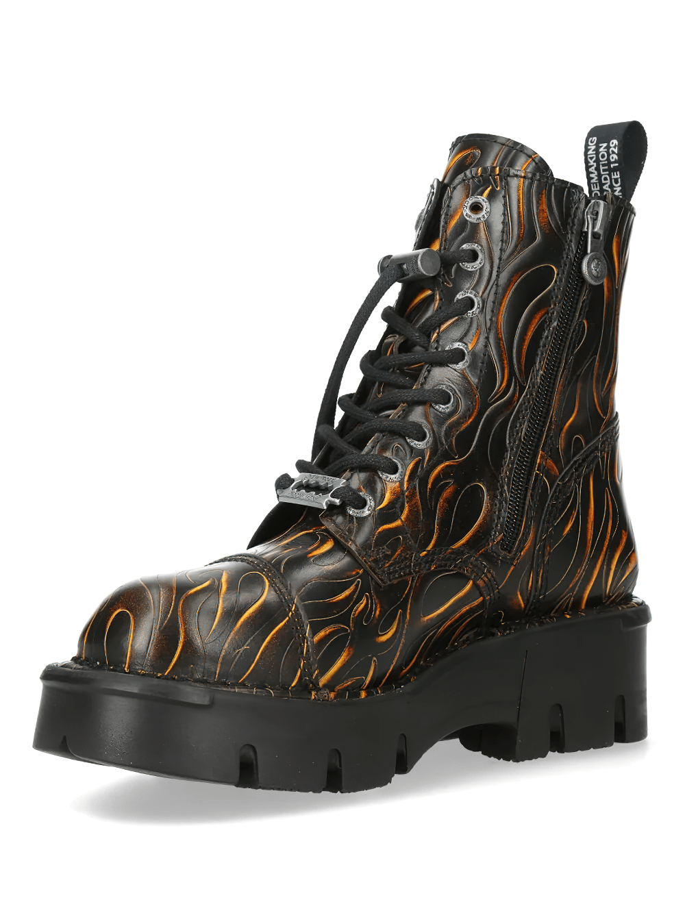 NEW ROCK Women's Flame Boots with Chunky Platform Soles