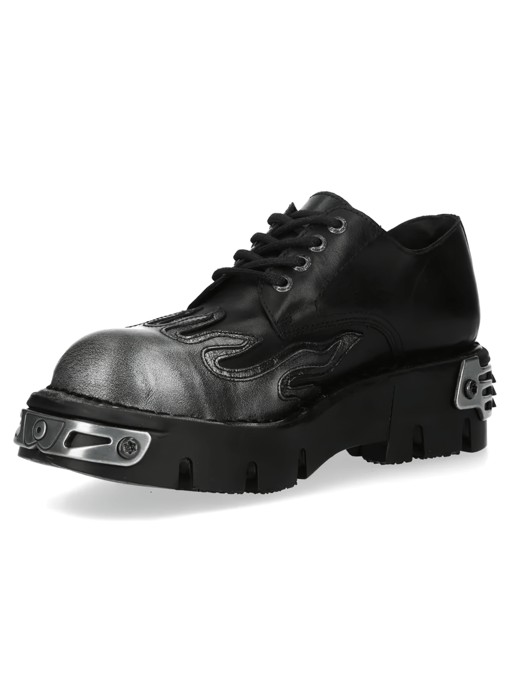 NEW ROCK Women's Flame Lace-Up Shoes with Chunky Lug Soles