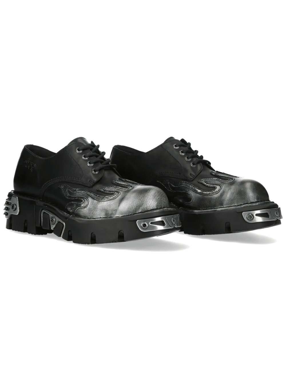 NEW ROCK Women's Flame Lace-Up Shoes with Chunky Lug Soles
