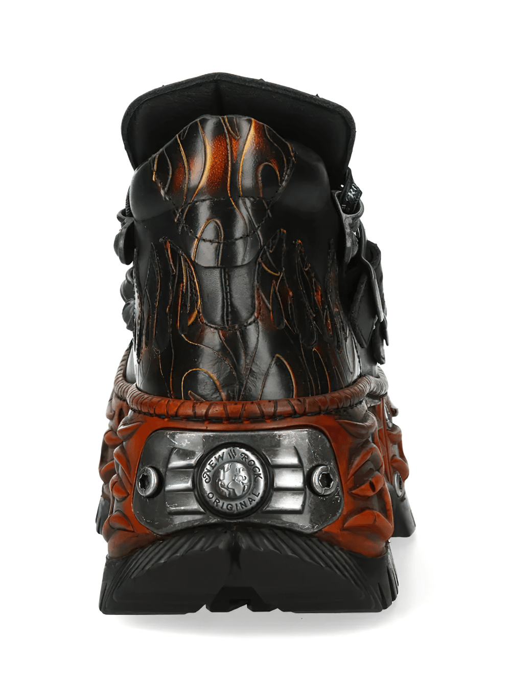 NEW ROCK Women's Flame Platform Shoes with Buckle Straps