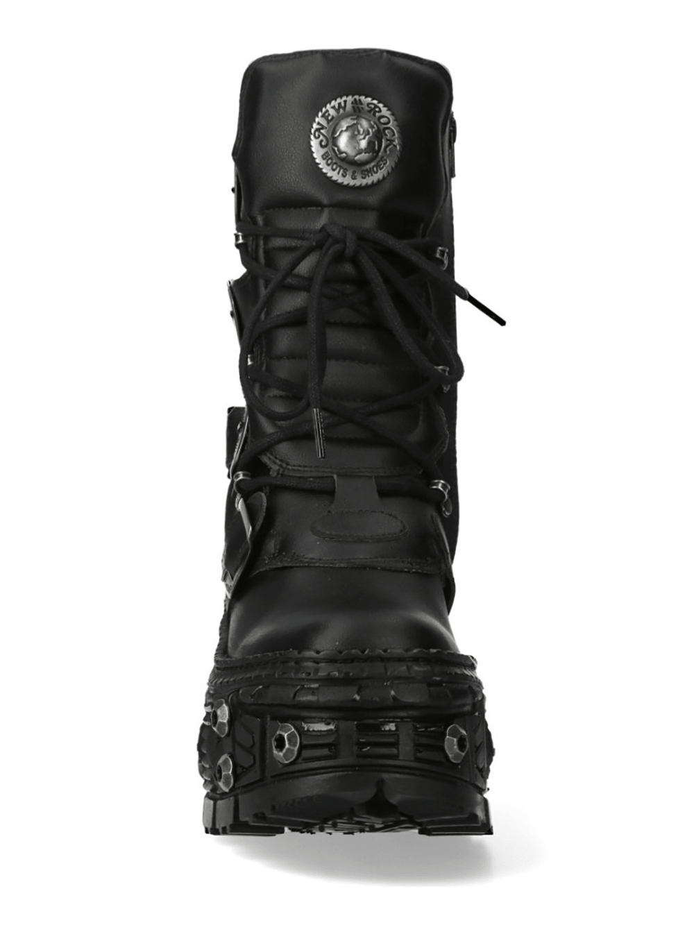 NEW ROCK Women's Goth Boots with Buckles and Metal Details