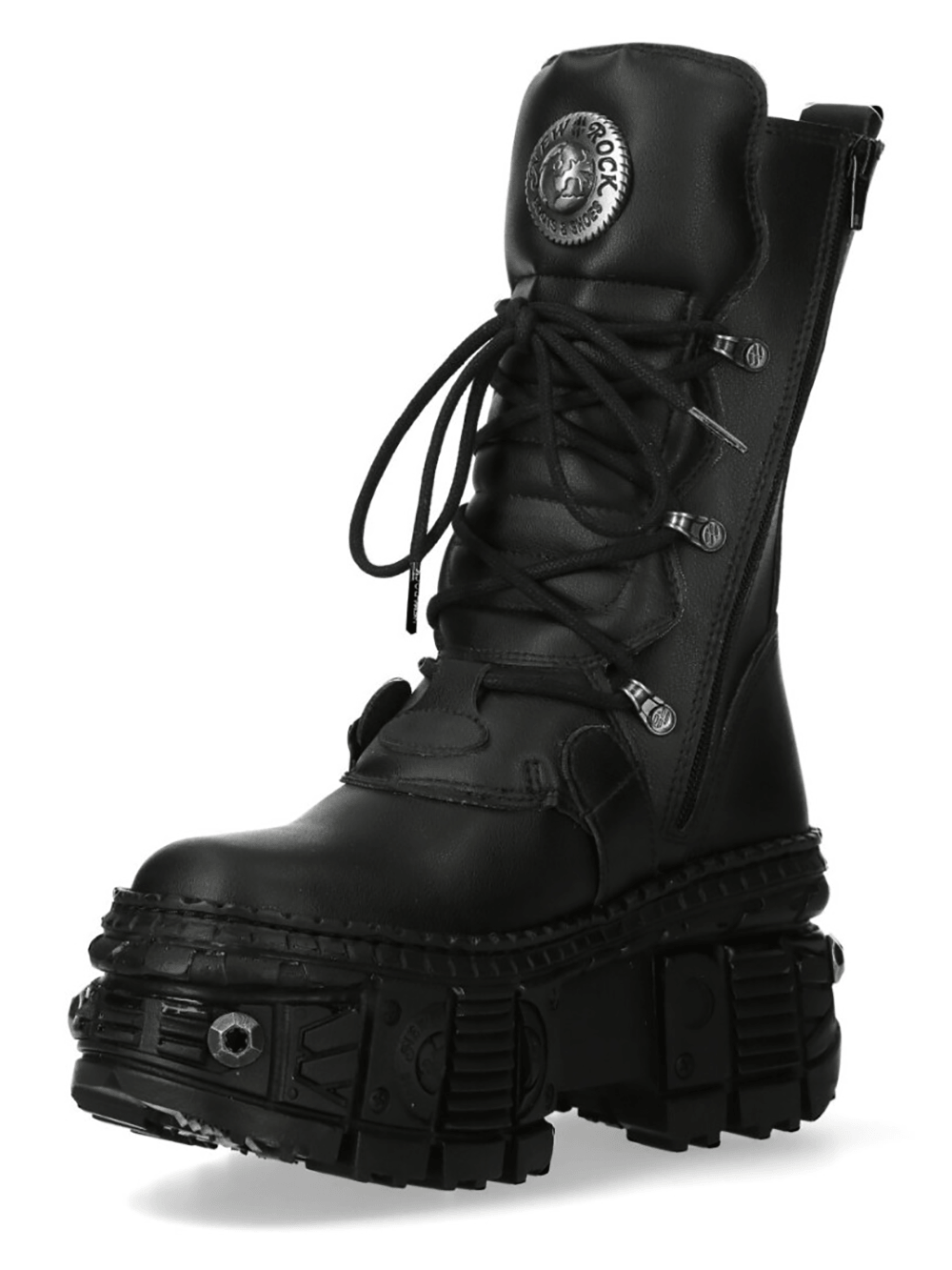 NEW ROCK Women's Goth Boots with Buckles and Metal Details