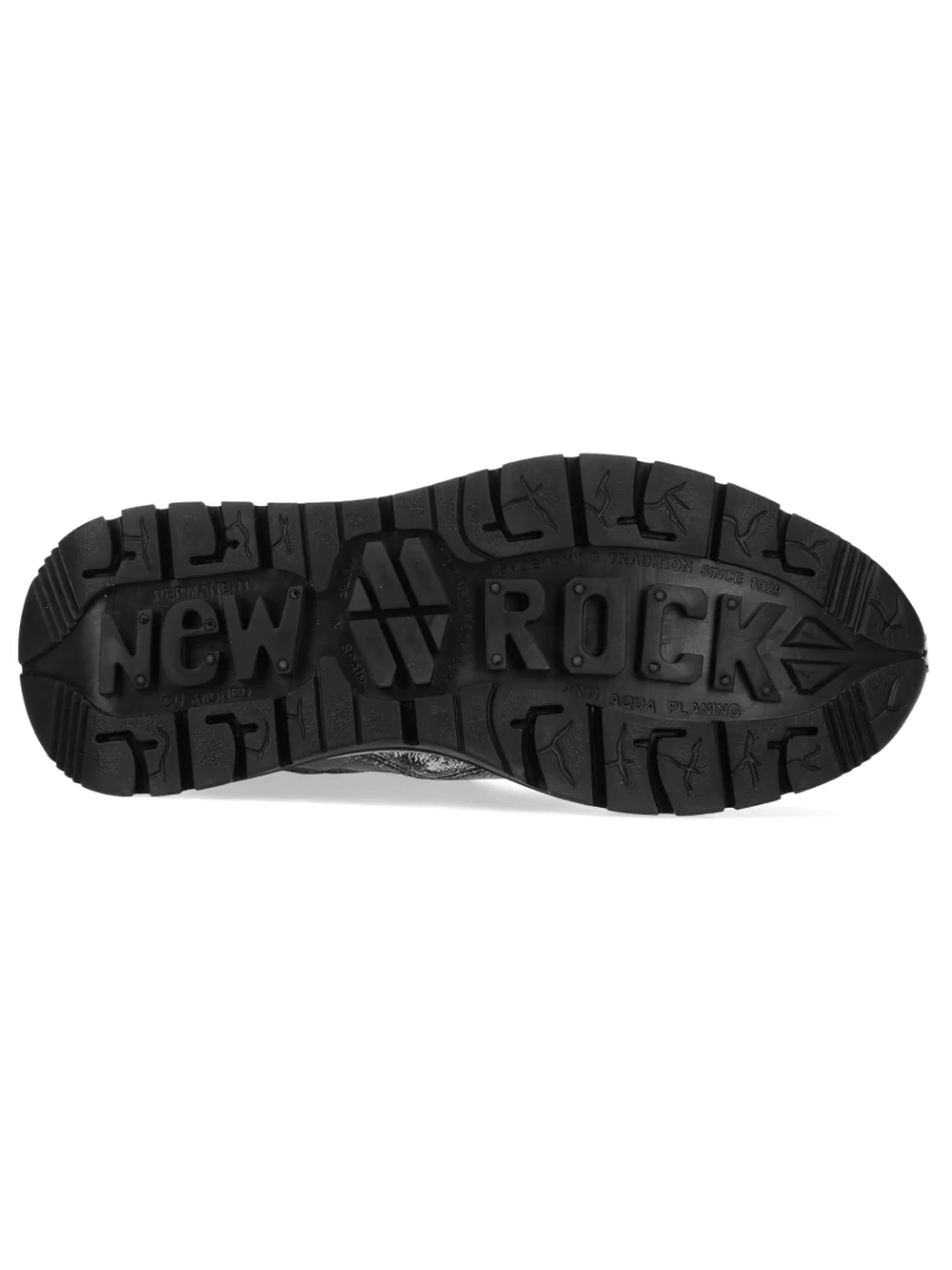 NEW ROCK Women's Gothic Slip-On Shoes with Silver Straps
