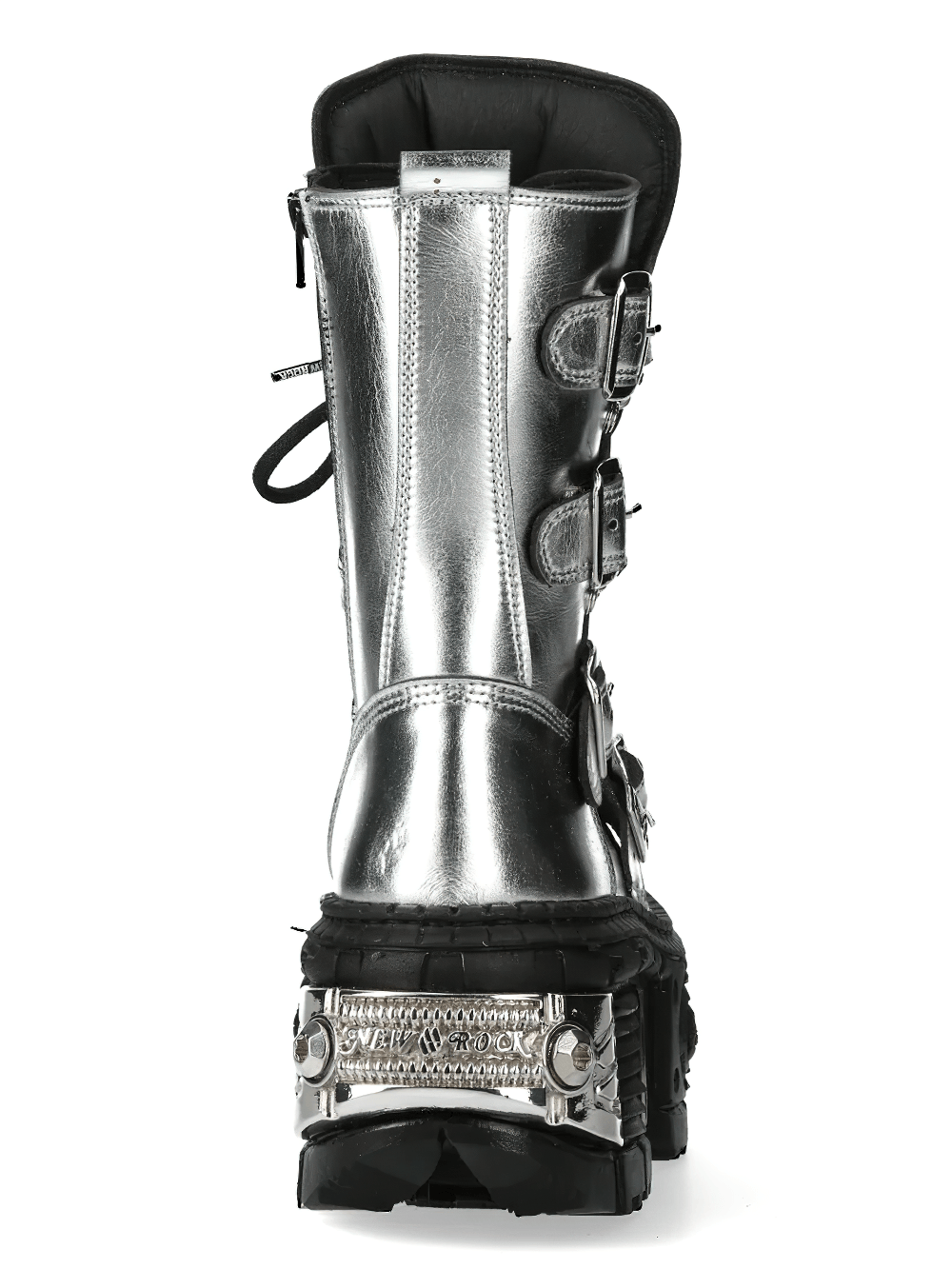 NEW ROCK Women's Platform Boots with Metal Plate Sole