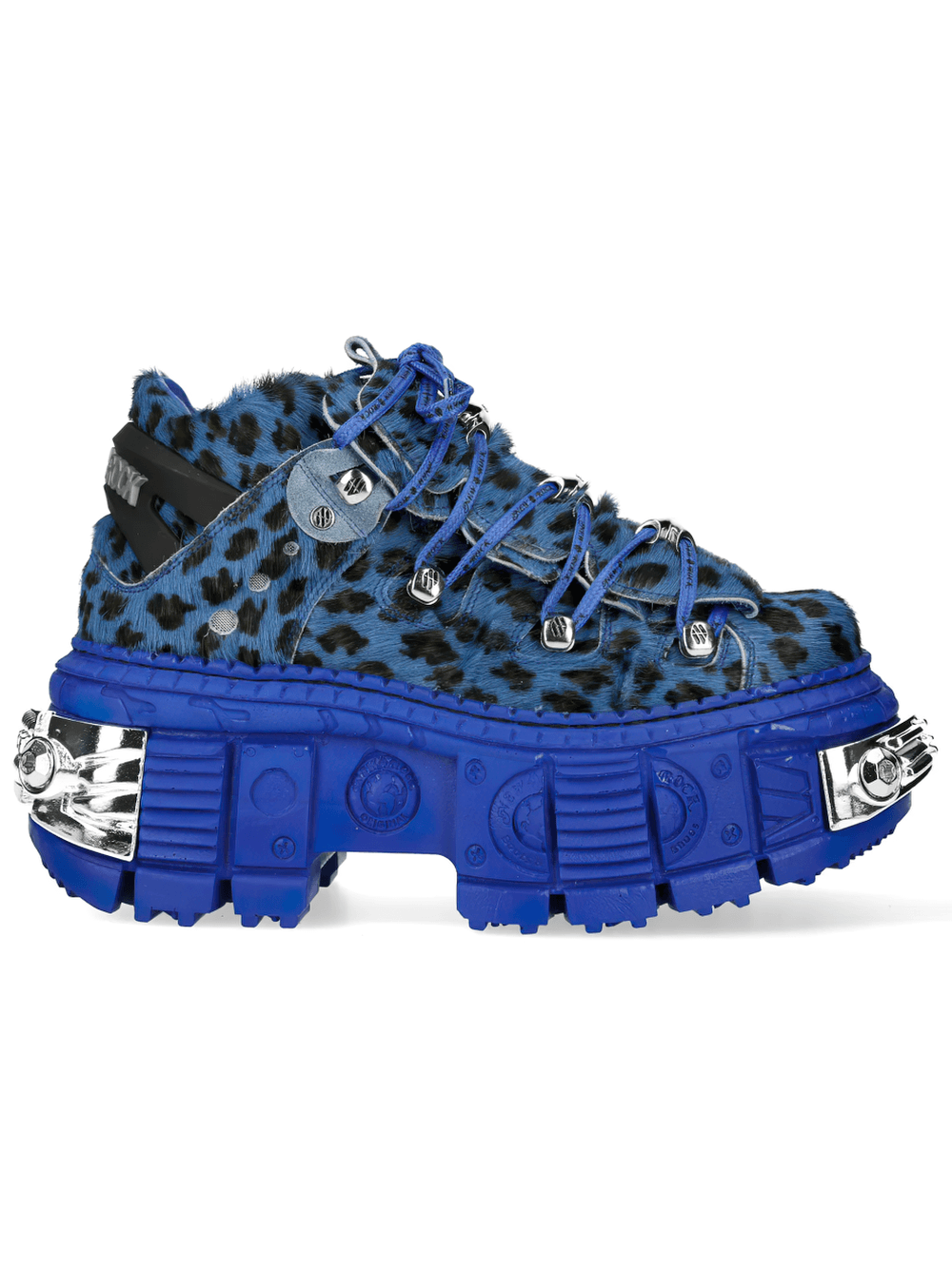 NEW ROCK Women's Platform Shoes with Metallic Hardware Trim