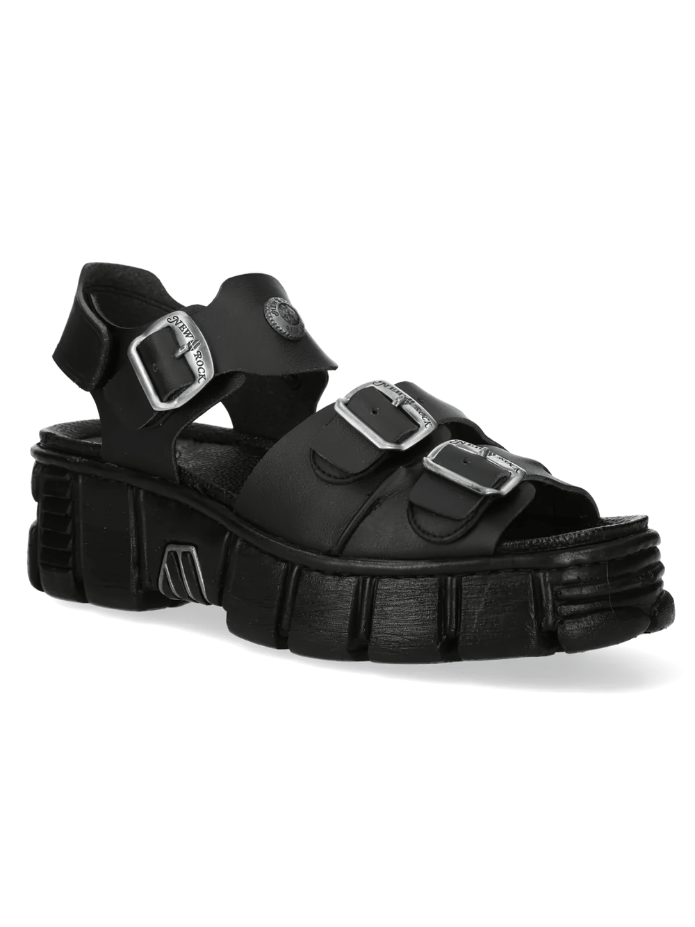 NEW ROCK Women's Punk Platform Sandals with Buckles