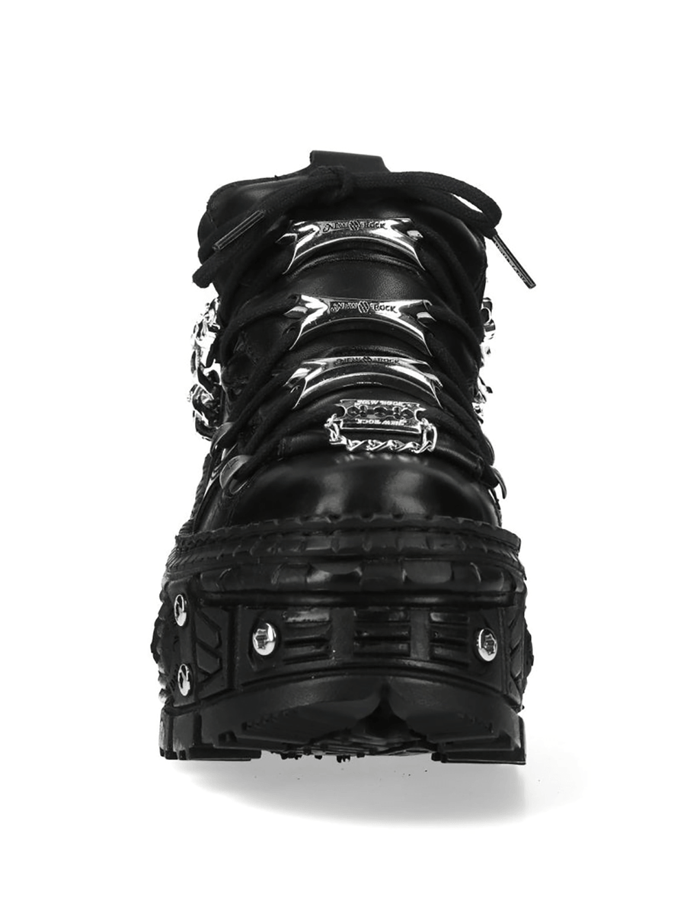NEW ROCK Women's Punk Shoes with Chains and Bat Wing Details