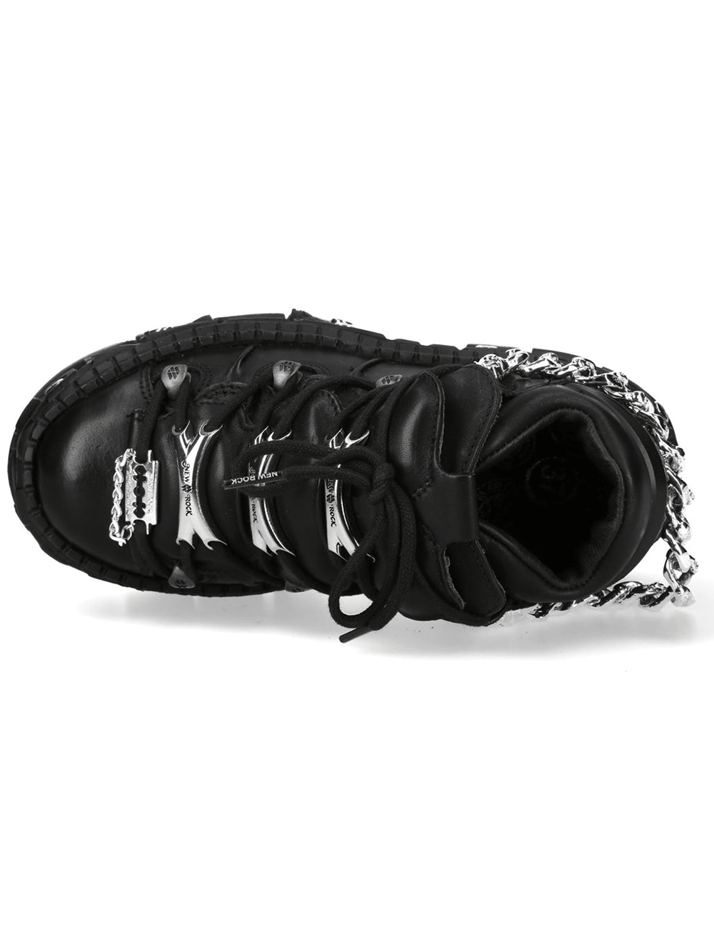 NEW ROCK Women's Punk Shoes with Chains and Bat Wing Details