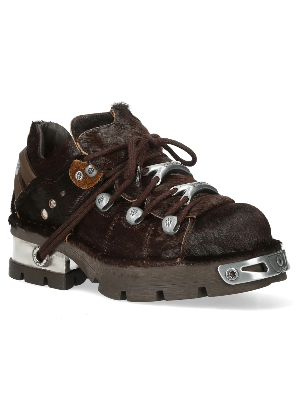 NEW ROCK Women's Rock Shoes with Metal Plates and Lug Sole