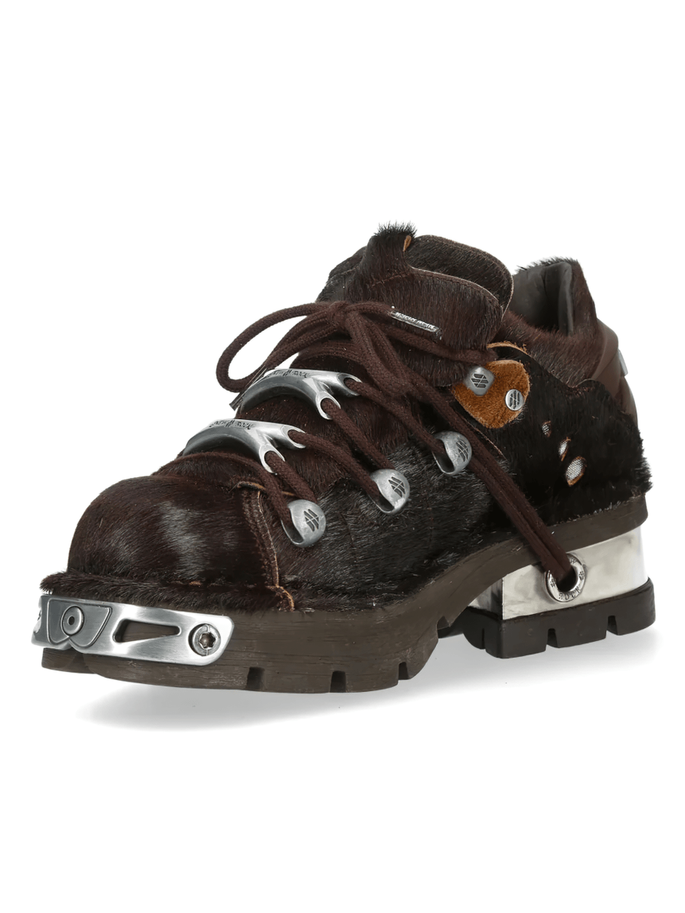 NEW ROCK Women's Rock Shoes with Metal Plates and Lug Sole