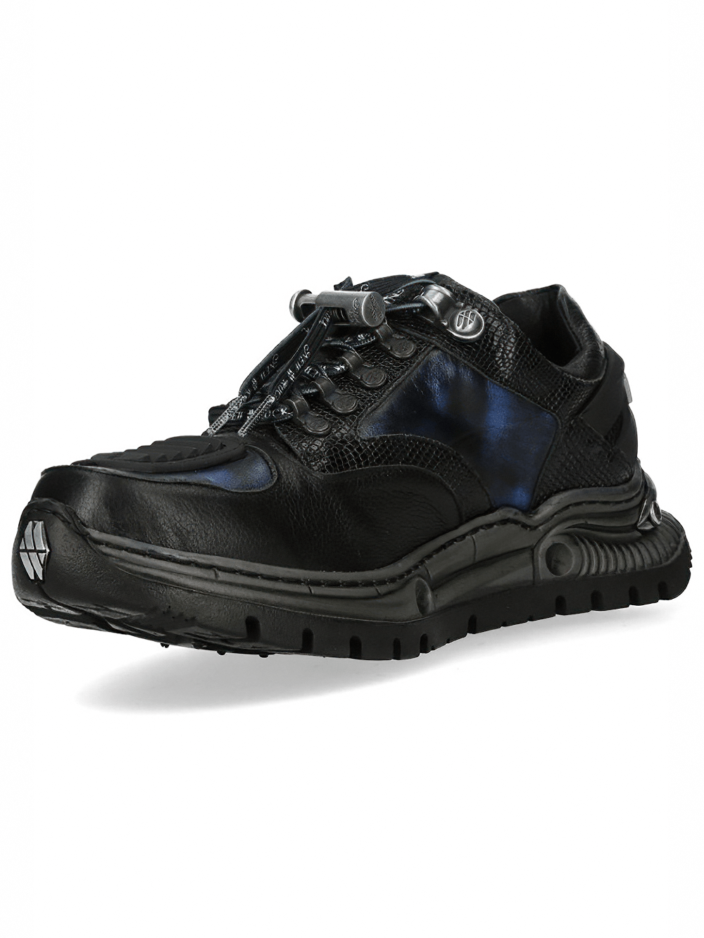 NEW ROCK Women's Rock Sneakers with Metallic Skull Details