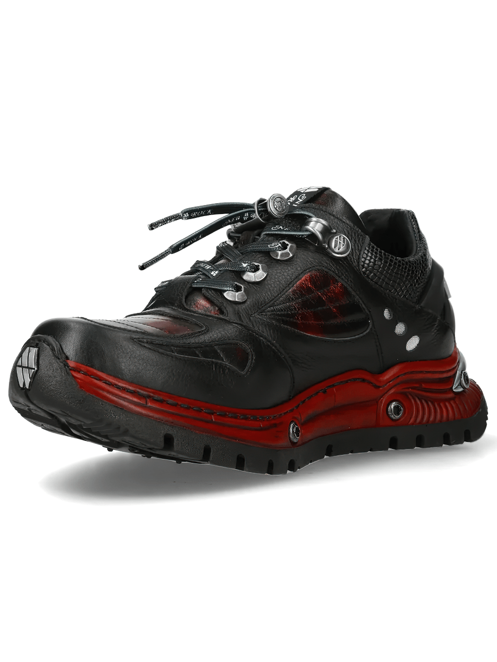 NEW ROCK Women's Shoes with Red Industrial Sole Accents
