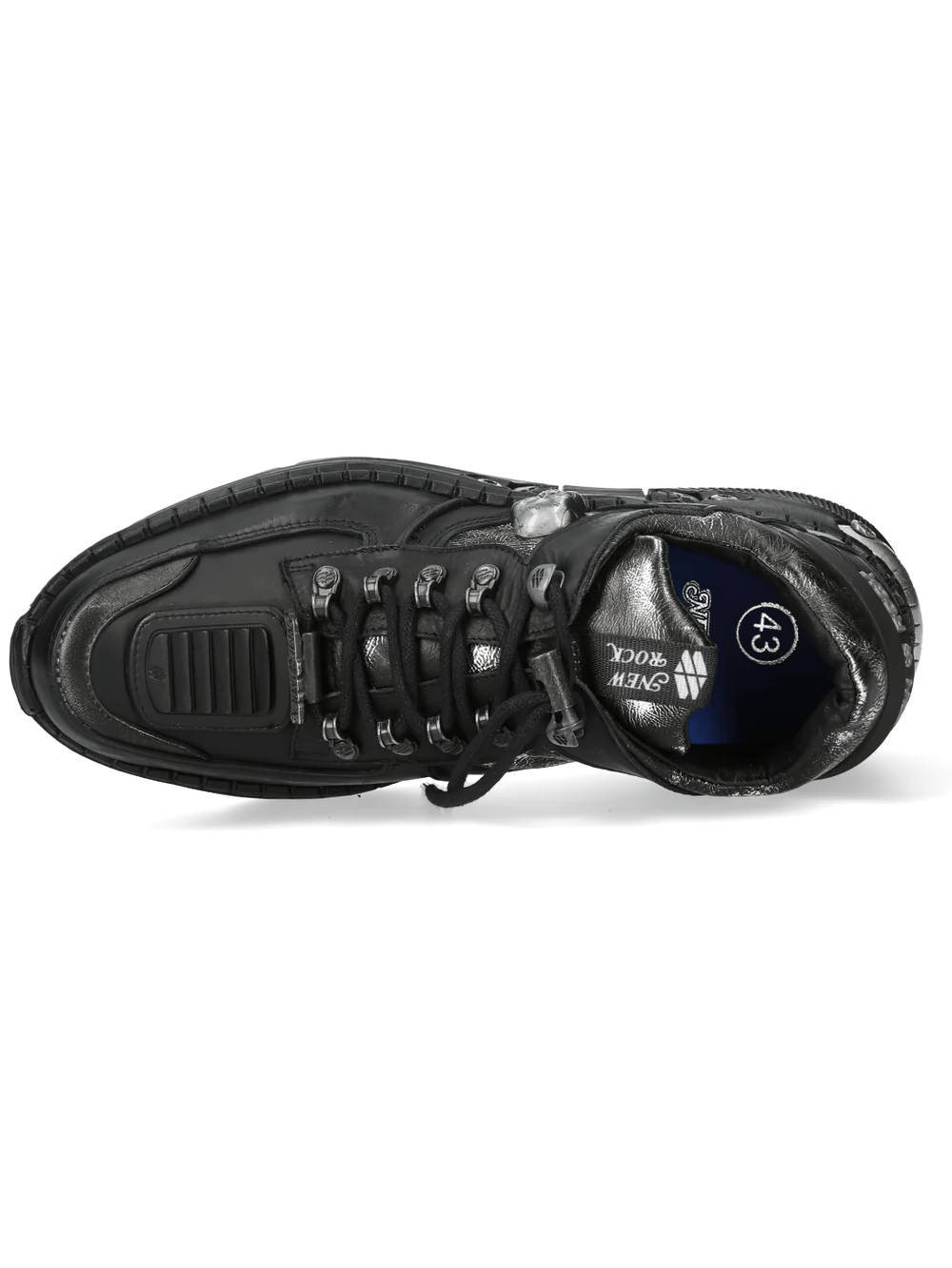 NEW ROCK Women's Skull Sneakers with Chunky Treaded Sole
