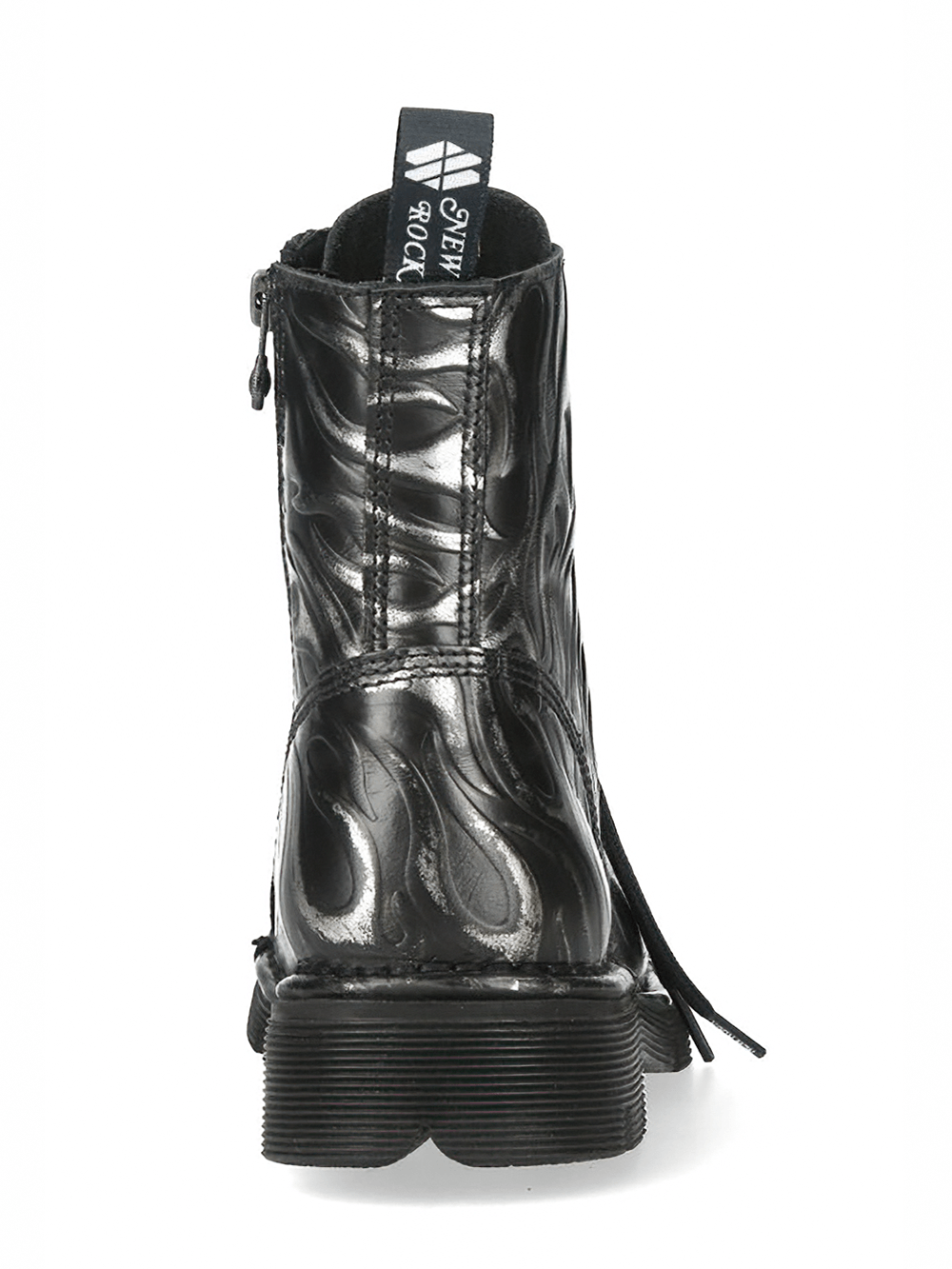 NEW ROCK Women's Steel Fire Gothic Ankle Boots with Zipper