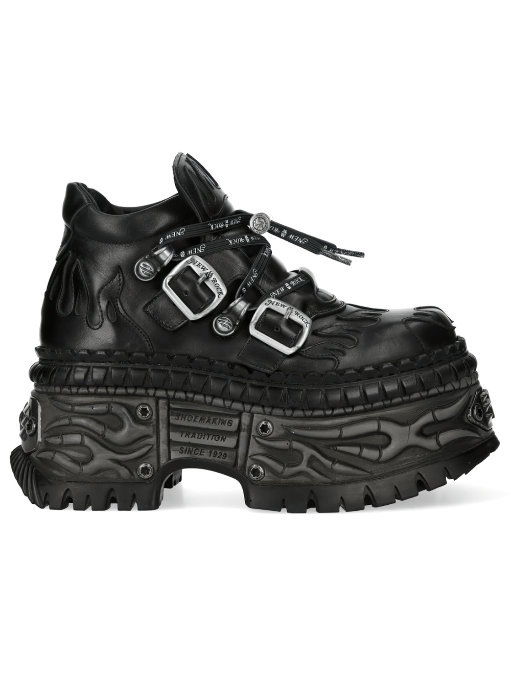 NEW ROCK Women's Stylish Platform Shoes with Strap
