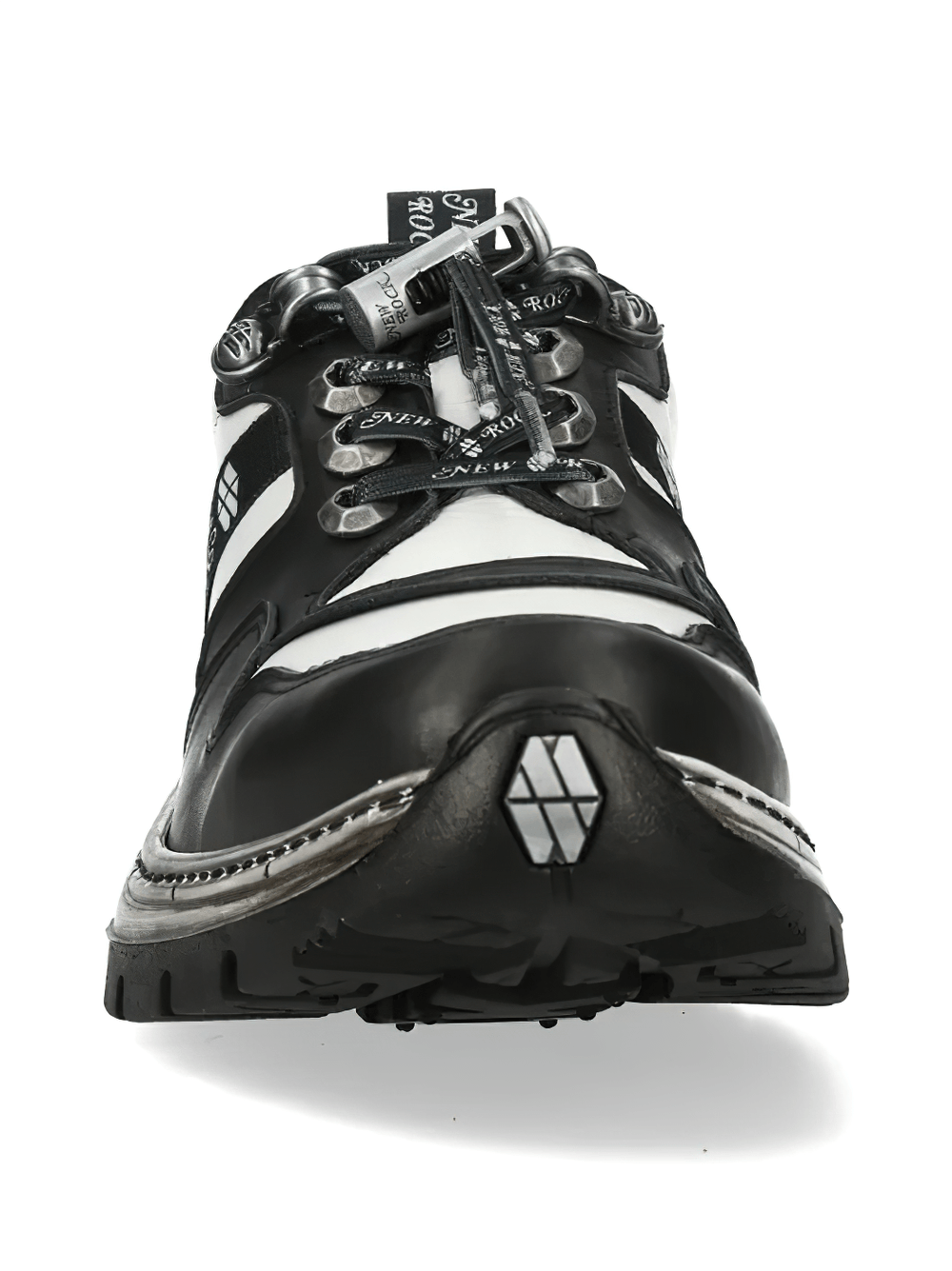 NEW ROCK Women's Two Tone Punk Chunky Sole Street Sneakers