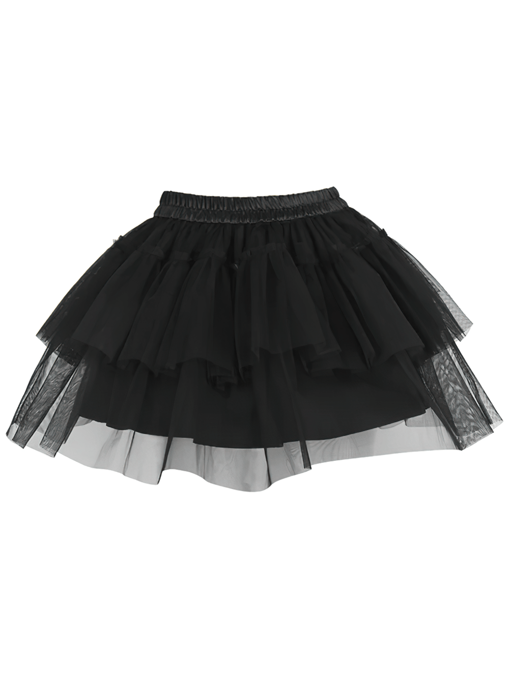 Niko Layered Black Tulle Skirt for Gothic and Party Looks