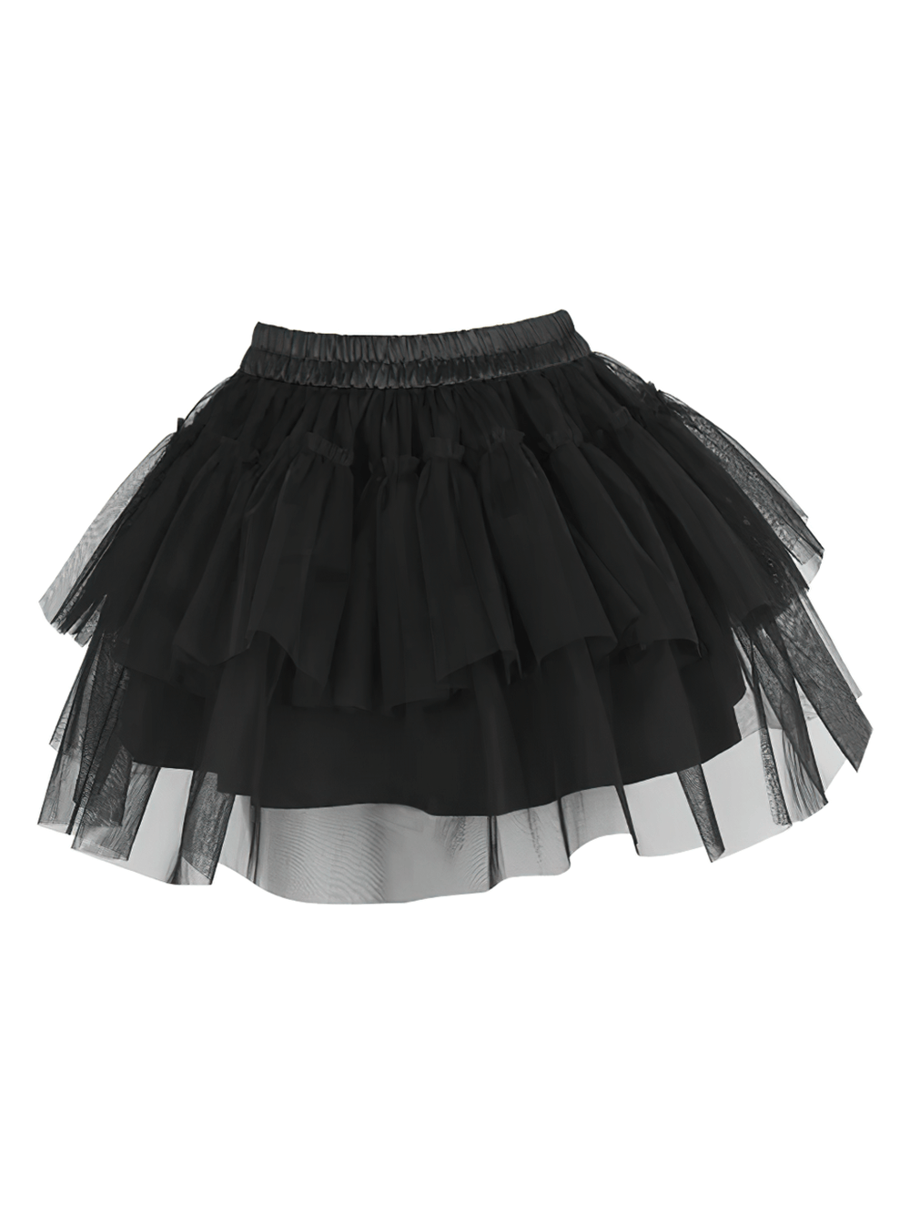 Niko Layered Black Tulle Skirt for Gothic and Party Looks