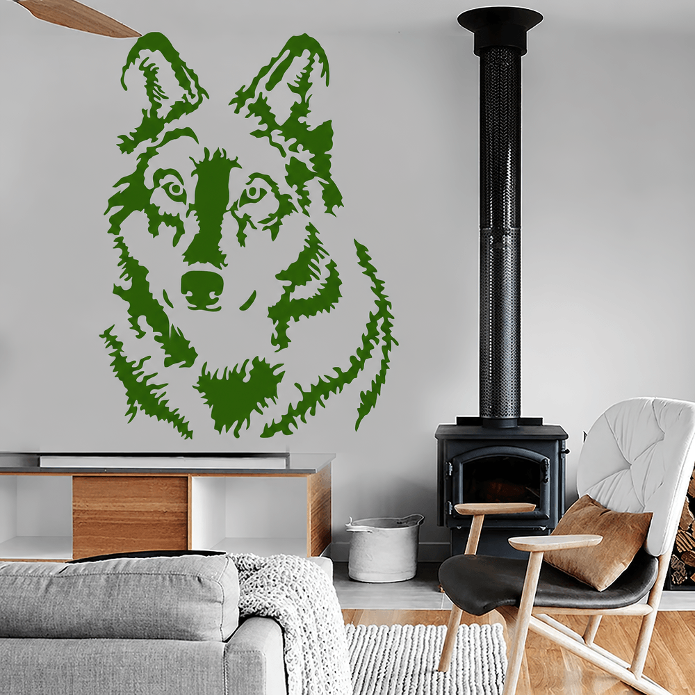 Norse Wolf Vinyl Wall Decal for Gothic Home Decor