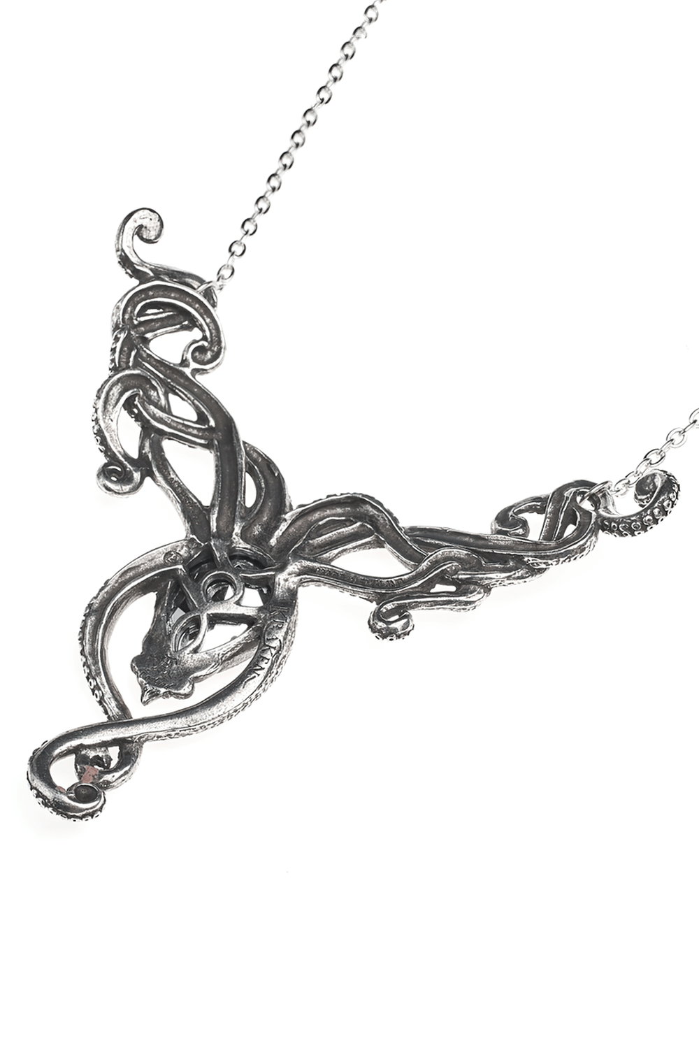 Octopus Tentacle Necklace with Rainbow Crystal Jewel