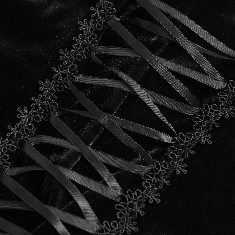 Ornate Gothic Blouse with Lace and Ruffled Cuffs