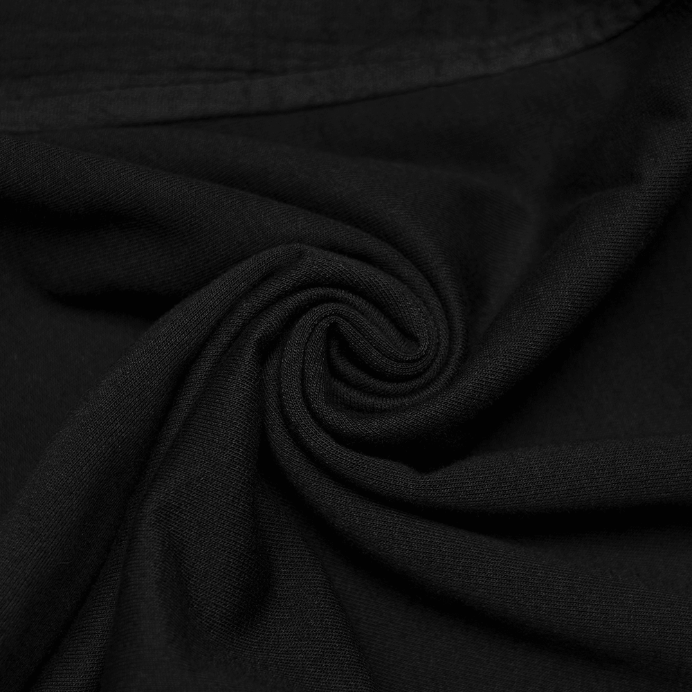 Post-Apocalyptic Black Hooded Cape Shawl Vest