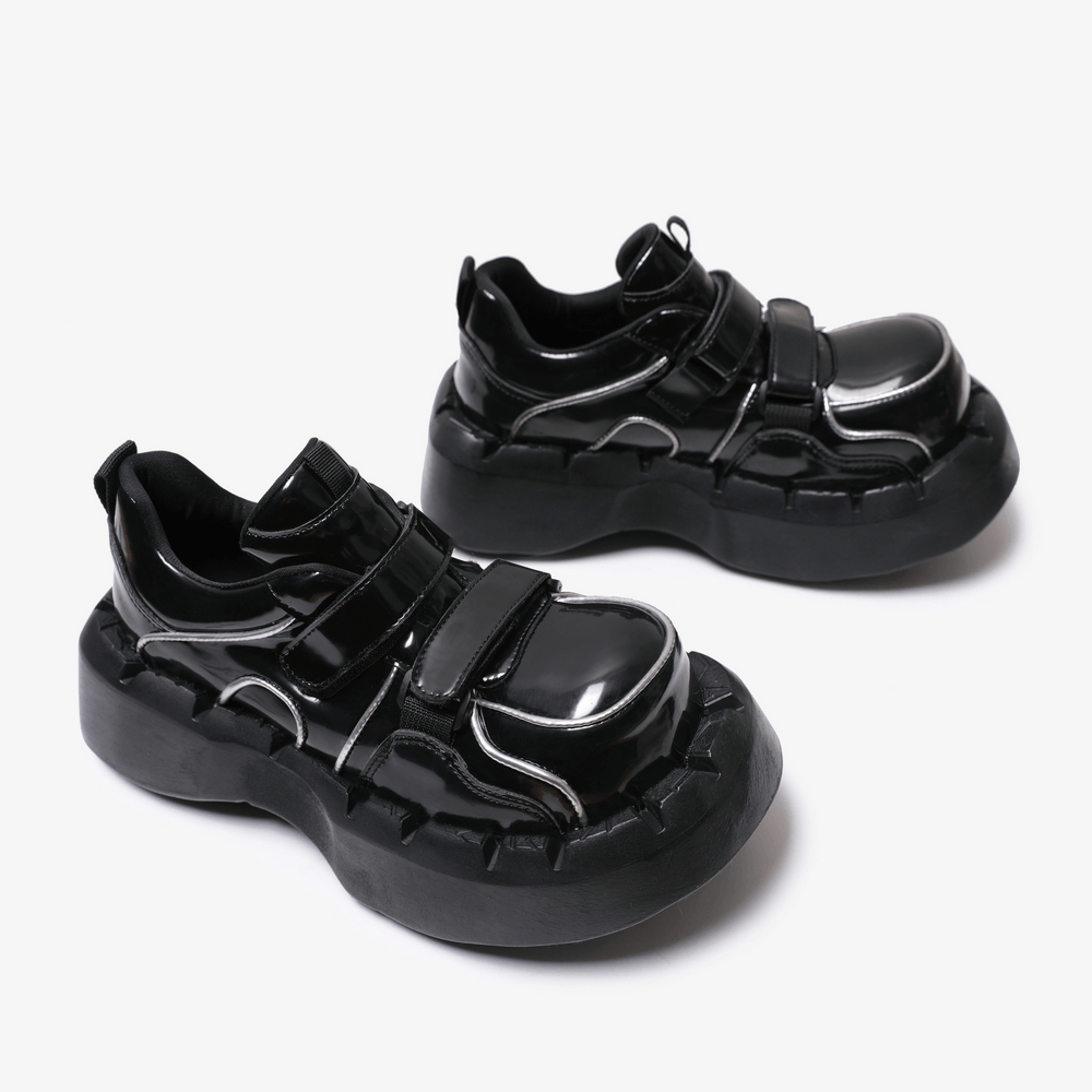 Punk Double Strap Chunky Sole Alternative Patent Sneakers