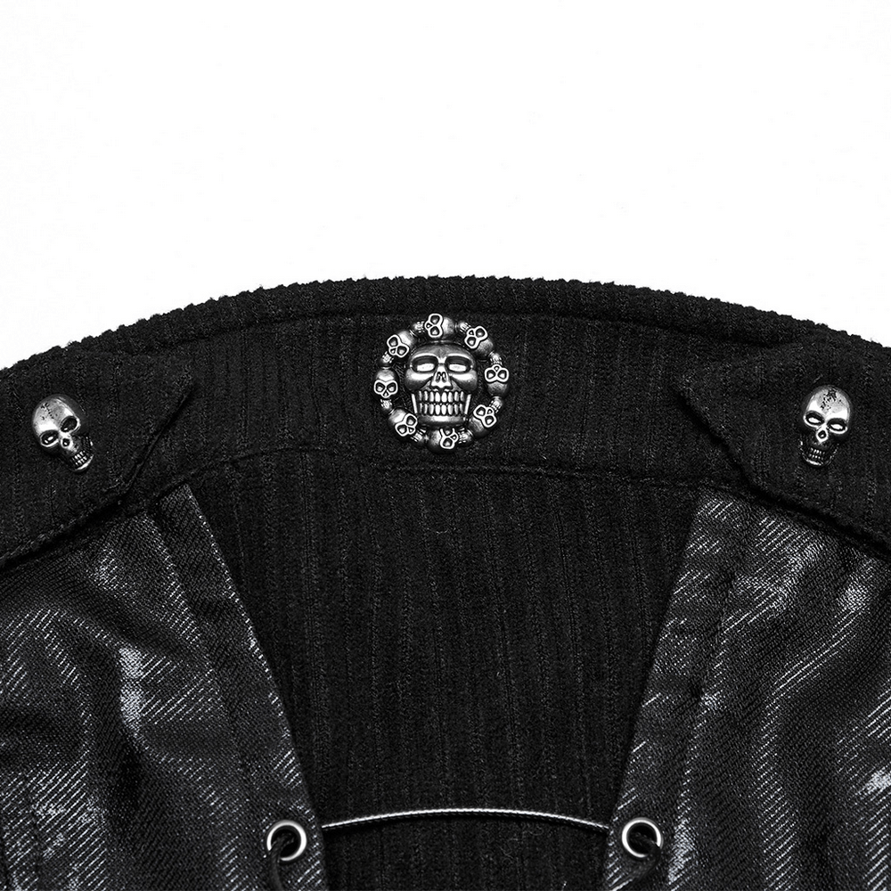 Punk Drawstring Tube Top with Zipper and Straps