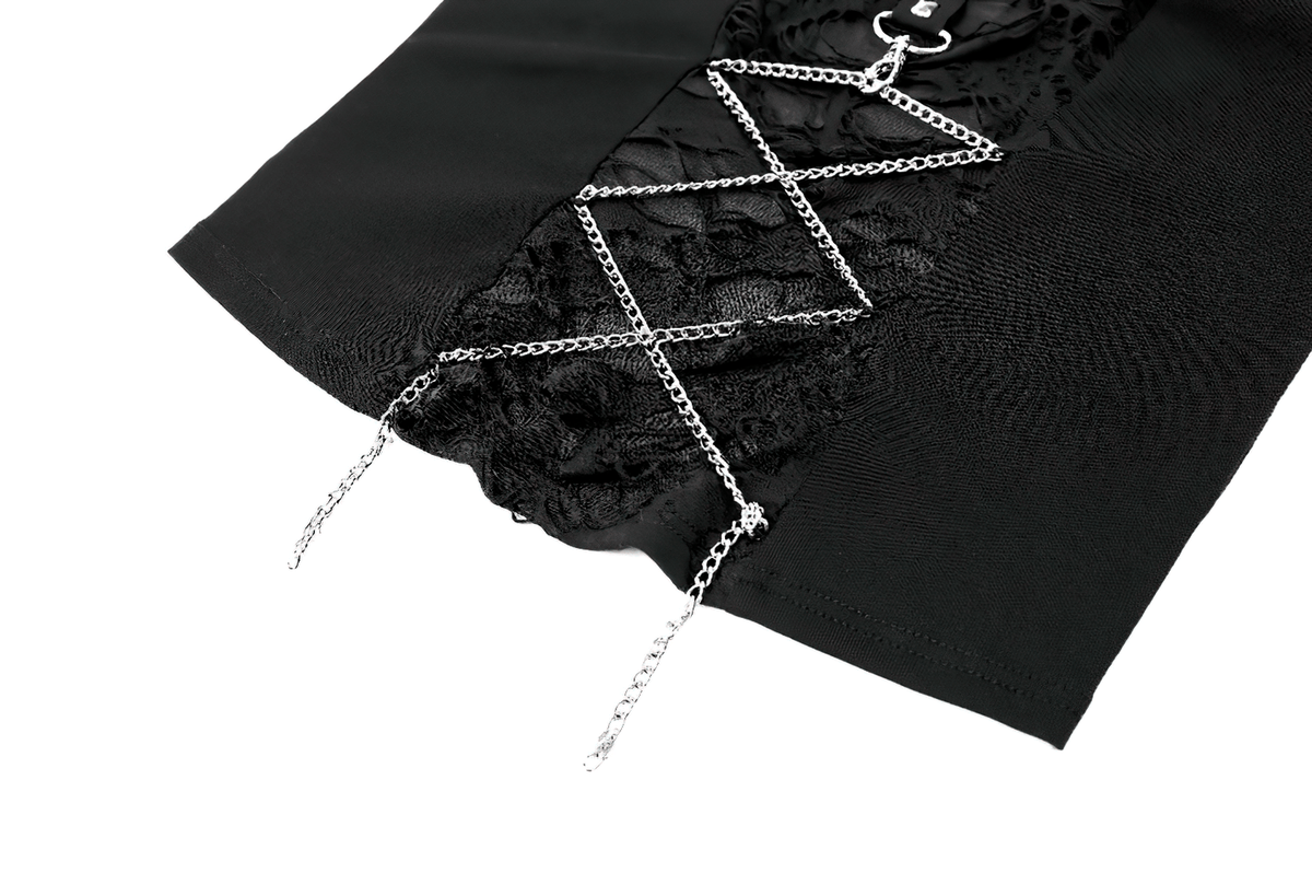 Punk Mesh Cami with Corset Lacing and Metal Hardware