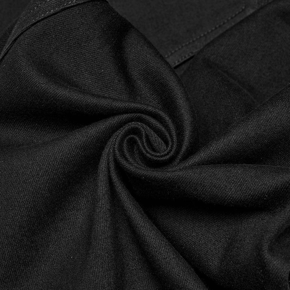 Punk Mesh Detail Tight Pants with 3D Knee Pieces