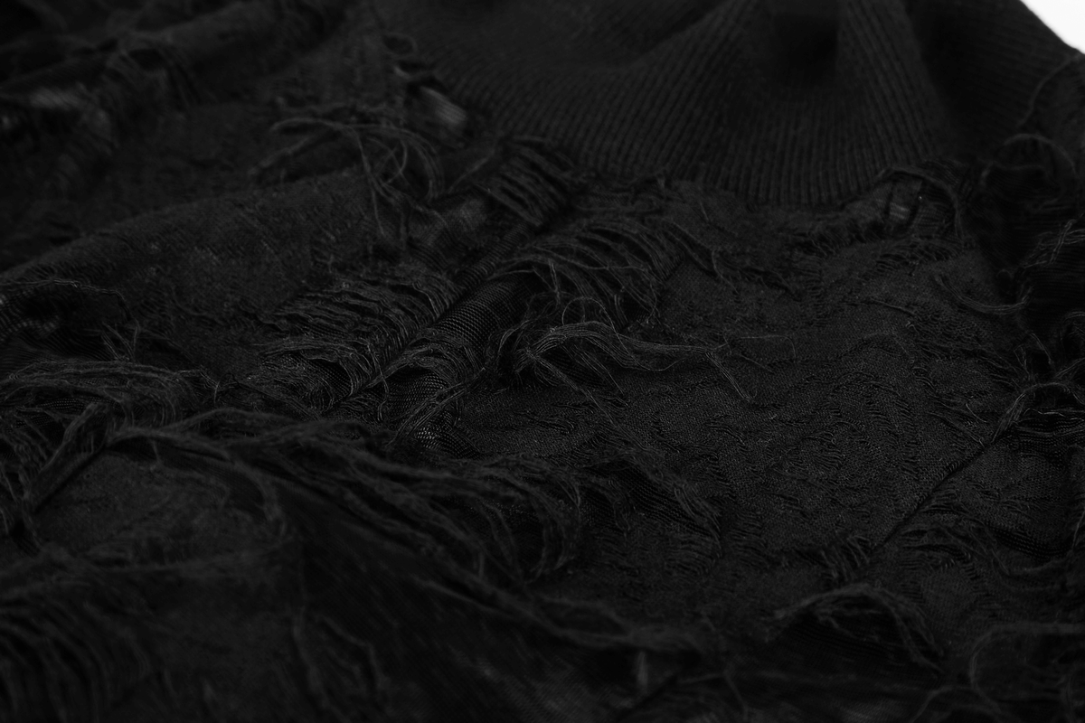 Punk Rave Gothic Lace Rope Dress - Black Witch