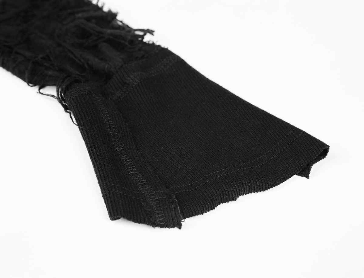 Punk Rave Gothic Lace Rope Dress - Black Witch