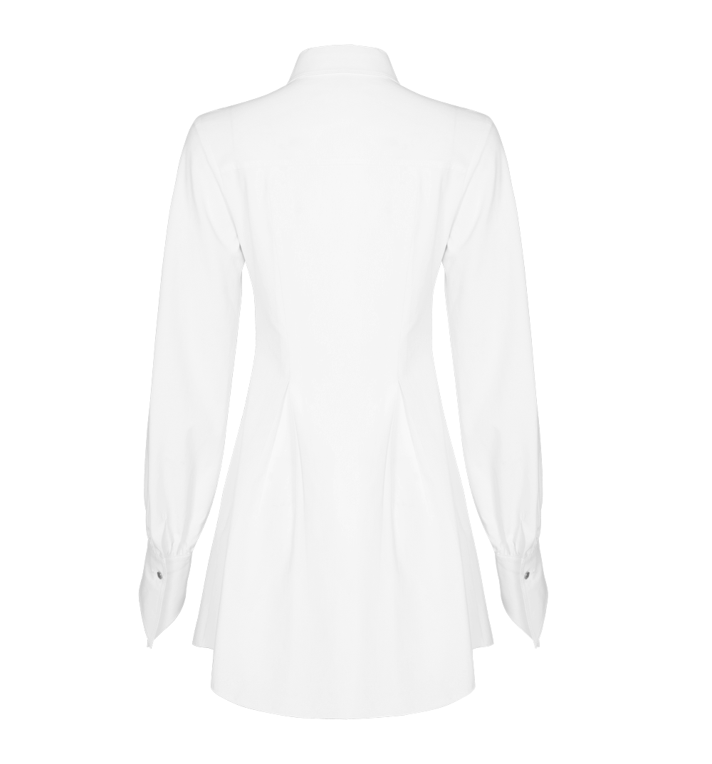 Punk Rave Gothic White Swallowtail Shirt Dress