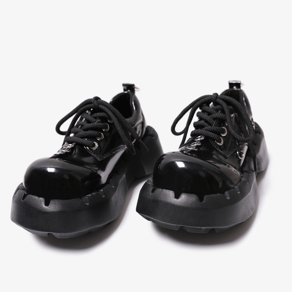 Punk Ring Detail Thick Sole Alternative Platform Footwear