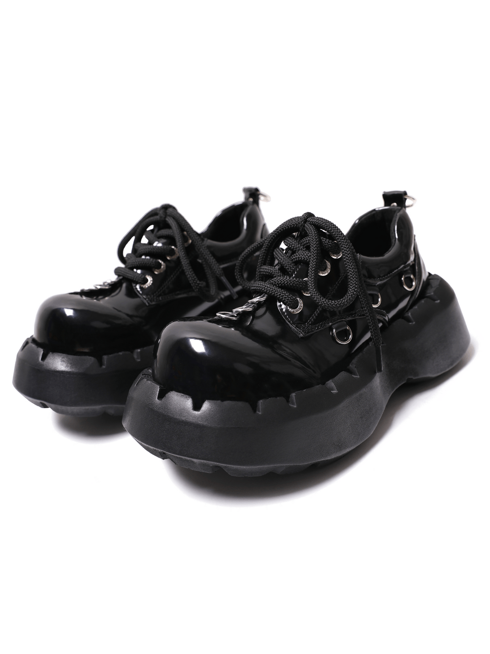 Punk Ring Detail Thick Sole Alternative Platform Footwear