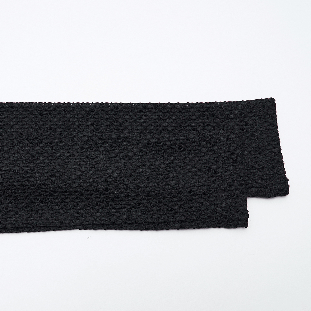 Punk Striped Mesh Top with Decorative Loop Collar