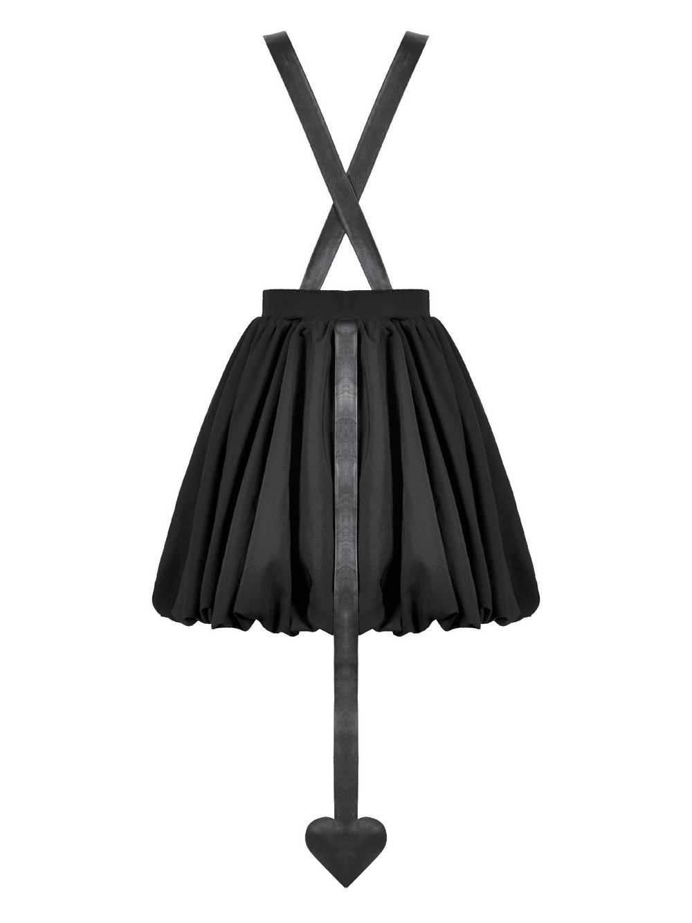 Punk Style Black Dress with Bat Bodice and Heart Detail