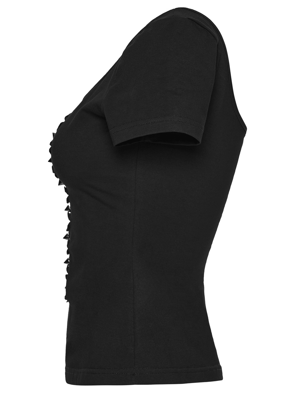 Punk Style Mesh Lace Cutout Short Sleeve T-shirt