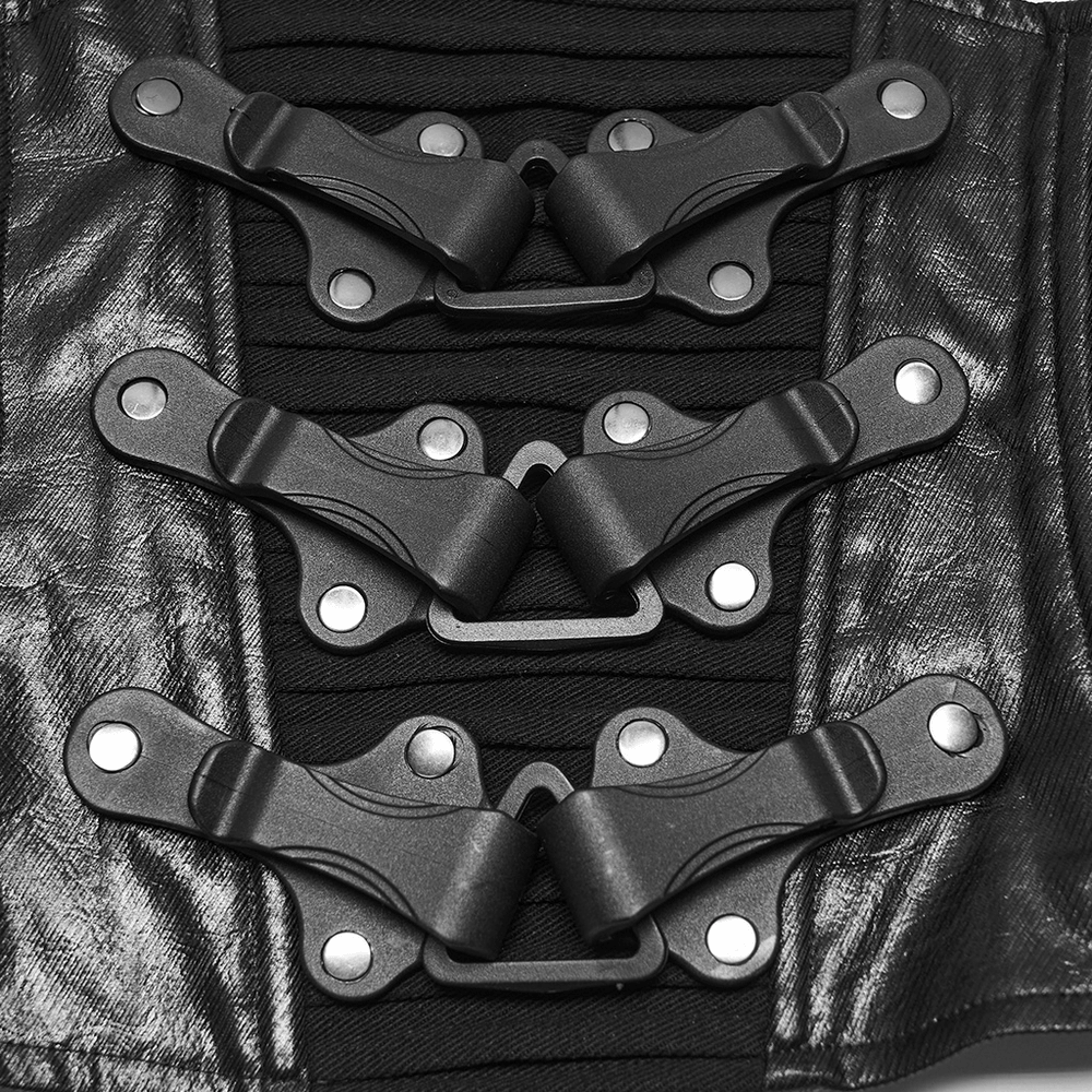 Punk Techwear Corset with Buckle Hardware for Men