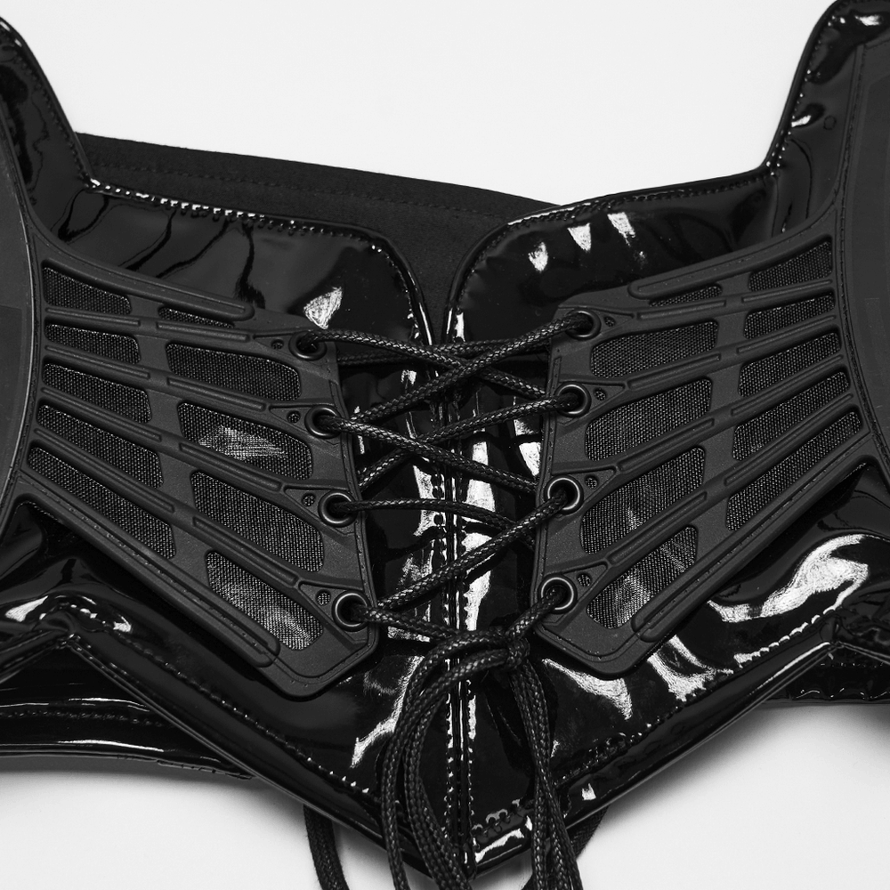 Punk Underbust Corset with Adjustable Straps for Women
